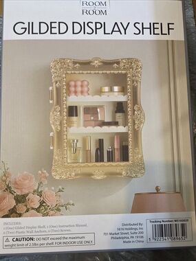 Room2Room Gilded Wall Display Shelf - Gold